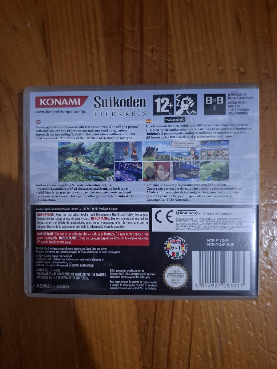 RagnarSan22's tweet photo. Me acaba de llegar una de las joyas de la corona de la Nintendo DS y de los JRPG!!

El Suikoden Tierkreis! https://t.co/a5F2LBPVSK