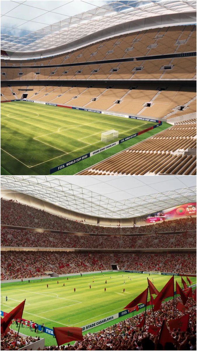 ملعب المغرب الكبير بسعة 125ألف متفرج مُقترح مستوحى أسوار القلاع (القصبة)
 التصميم لم يُكتب له النجاح في الفوز ضد تصاميم أخرى ل5 مكاتب عالمية شاركت في التنافس للفوز بتصميم الملعب الكبير بالمغرب ( أحد من ملاعب مونديال 2030)

الشركة المصممة هي Cruz y Ortiz Arquitectos
شركة إسبانية