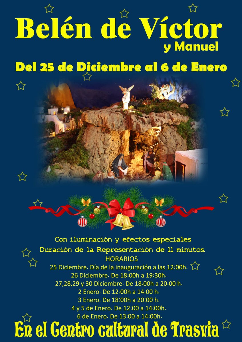 ¡Recuerda! En la ruta de belenes por #Cantabria no puede faltar el 𝐁𝐞𝐥é𝐧 𝐝𝐞 𝐕í𝐜𝐭𝐨𝐫 𝐲 𝐌𝐚𝐧𝐮𝐞𝐥 en Trasvía #Comillas ¡Super recomendable! ✨️