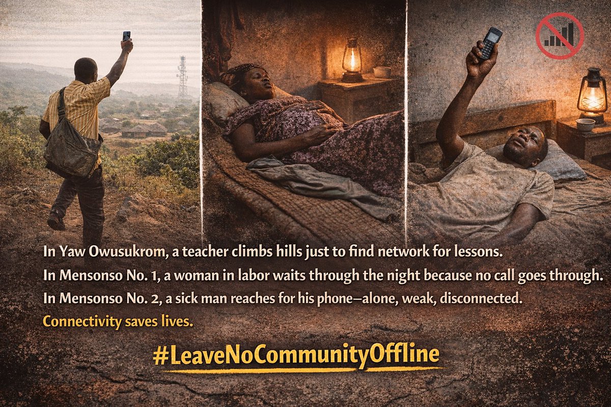 Amoahmiracle's tweet photo. This is my REALITY and that of many others
@MTNGhana, @TelecelGhana @theatghana, @NCAGhana @mocghana @Channel1TVGHA @Joy997FM @JoyNewsOnTV @ghonetv @tv3_ghana 
#LeaveNoCommunityOffline https://t.co/YHBzt923Uk