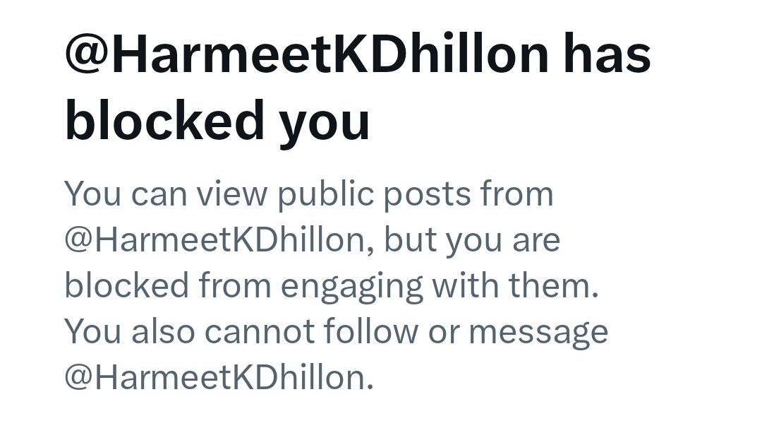 Harmeet, who was following me, is now blocking me for asking why the DOJ is still employing the worst January 6 prosecutors and doing nothing to bring accountability for the weaponization of government against J6ers. 

This DOJ has zero wins unless you count knitting hats.