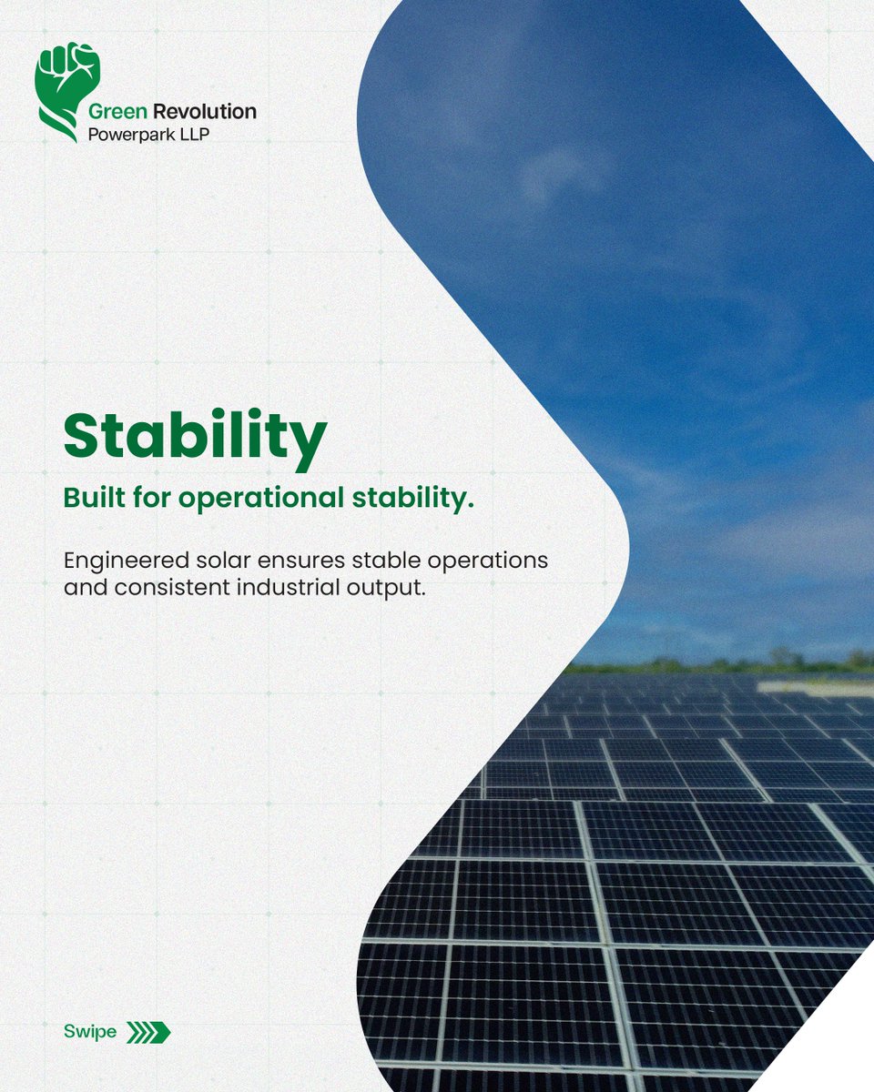 Green_Rev_2020's tweet photo. Reliable power isnβt a benefit anymore.
Itβs a business requirement.
Solar, when engineered right, brings stability that industries can plan on.
#solarenergyΒ #industrialsolar #energystability #powerreliability #renewableenergy https://t.co/q6iNmfq1de