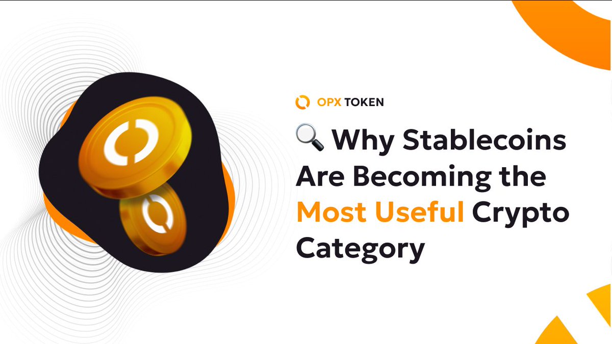 🔍 Why Stablecoins Are Becoming the Most Useful Crypto

Speculation comes and goes, but stablecoins keep gaining real-world use:
• cross-border transfers
• payments between small businesses

In a market full of high-risk noise, OPX is built for those who simply want reliability