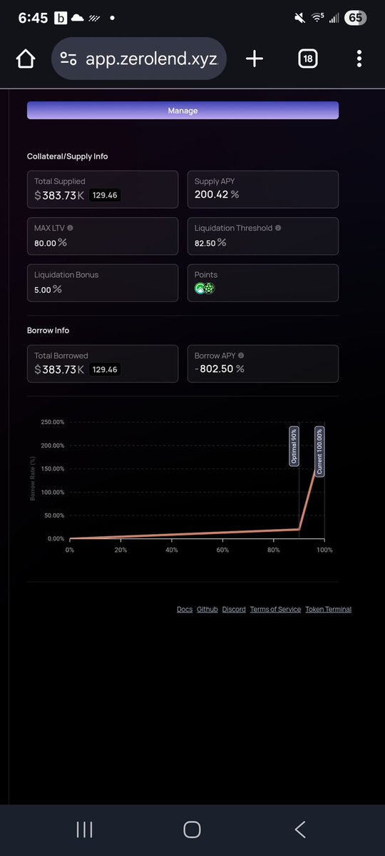 Cryptojackt1's tweet image. Zerolend currently has 200% apy on Eth! Not enough supply.