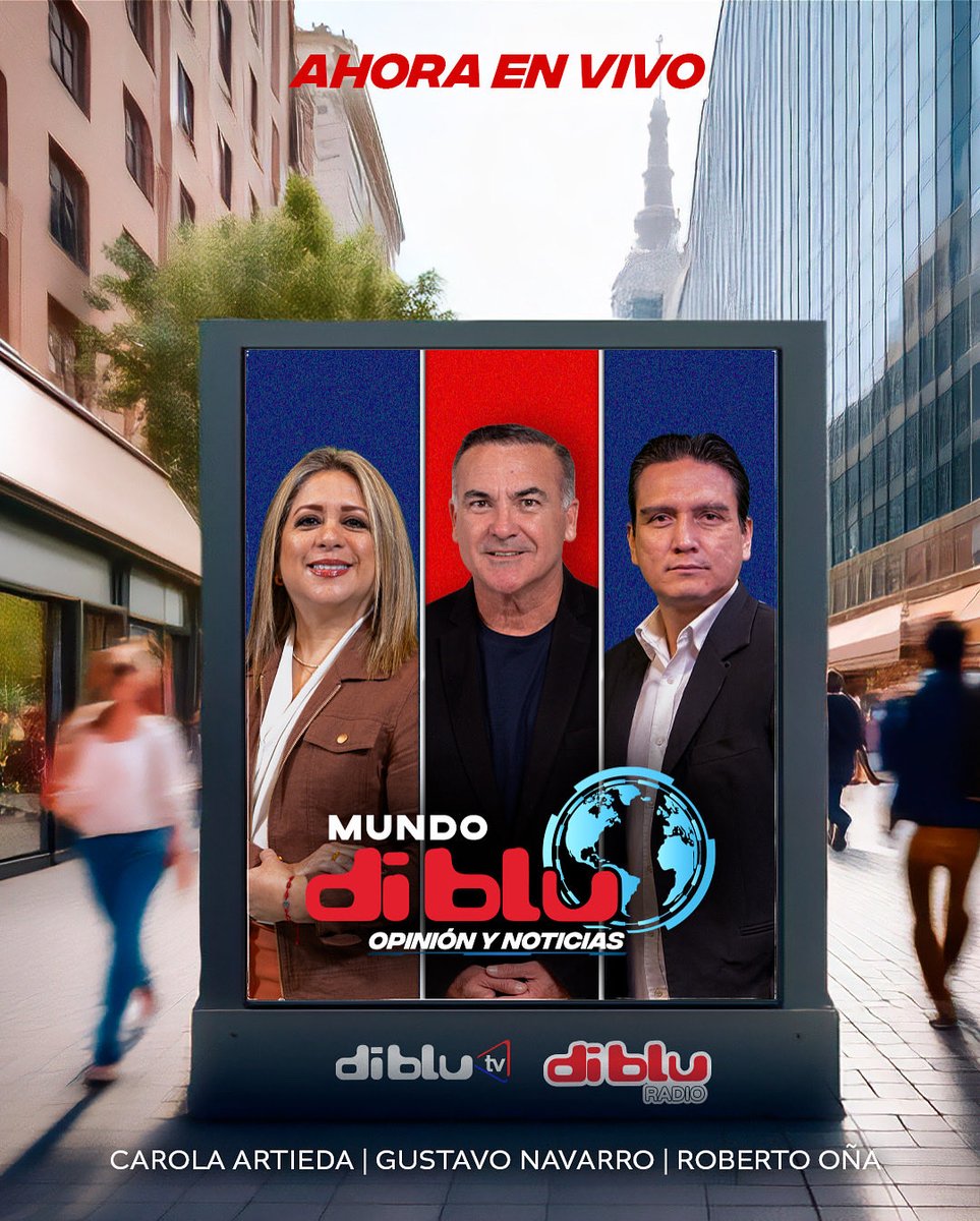 ¡AL AIRE! en #MundoDiblu 🌎

🎙️ <a href="/gustavoenavarro/">Gustavo Navarro</a>
🎙️ <a href="/carolartieda/">@CarolArtieda</a> 
🎙️ <a href="/robertoonar/">Roberto Carlos Oña Romero</a> 

👉🏻 Escúchanos por diblu.ec o por youtube.com/@diblutv 📻