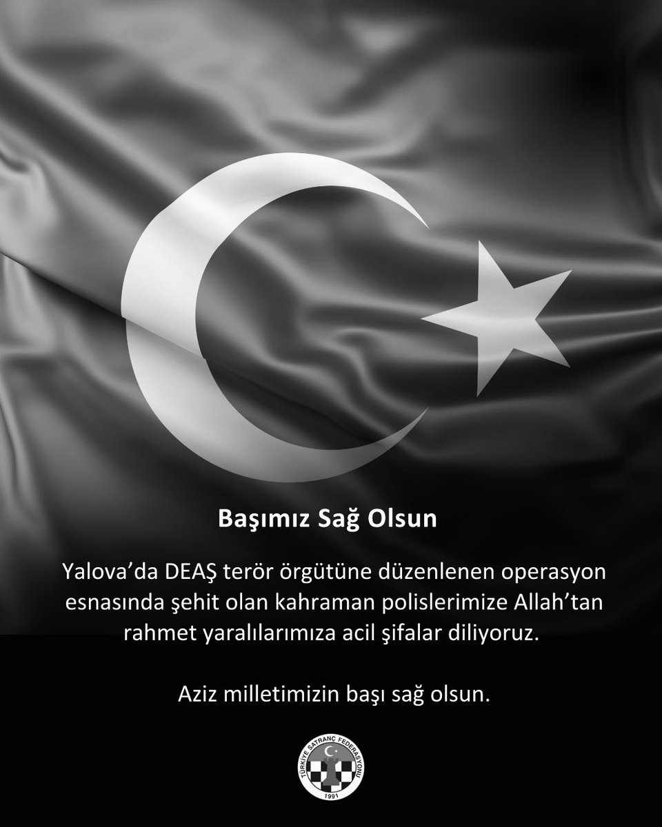 Başımız Sağ Olsun 

Yalova’da DEAŞ terör örgütüne düzenlenen operasyon esnasındaşehit olan kahraman polislerimize Allah’tan rahmetyaralılarımıza acil şifalar diliyoruz.

Aziz milletimizin başı sağ olsun.
