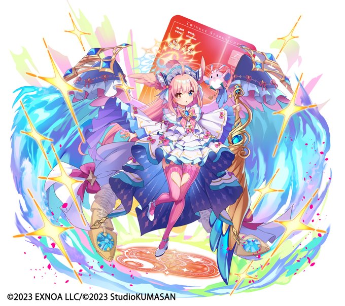 DMMGAMES&クリエイティブチームくまさん『ティンクルスターナイツ』にて
フェニエルさんのノヴァフォーム衣装イラストを担当させていただいてました!

#ティンクルスターナイツ
#クルスタ 