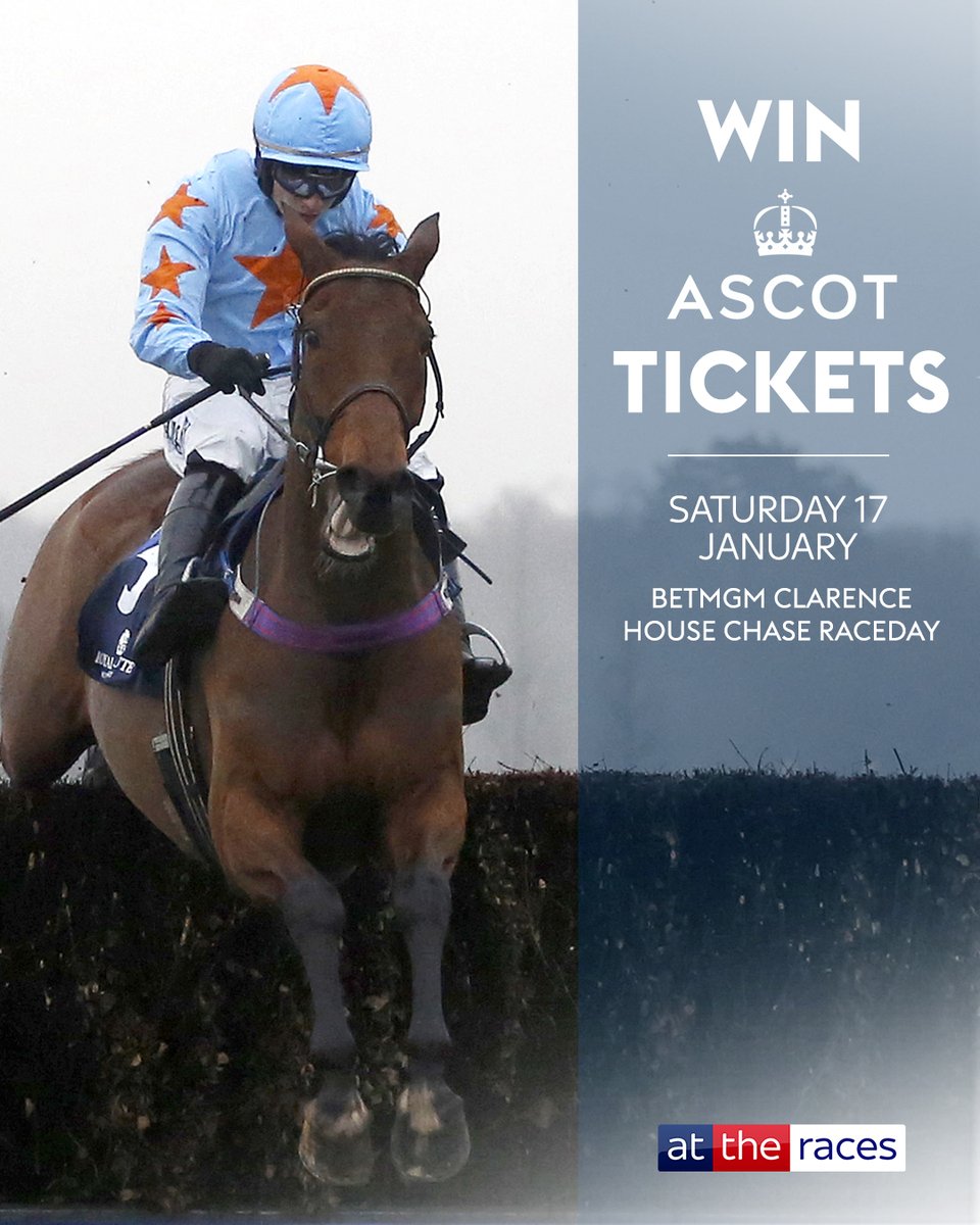 🎉Win <a href="/Ascot/">Ascot Racecourse</a> Tickets 🎉

The @BETMGMUK Clarence House Chase Raceday is coming up this Saturday and we’re giving away three pairs of tickets! 🙌

Fancy a day at the races? For your chance to win, simply like, repost and comment ‘WIN’ 👇