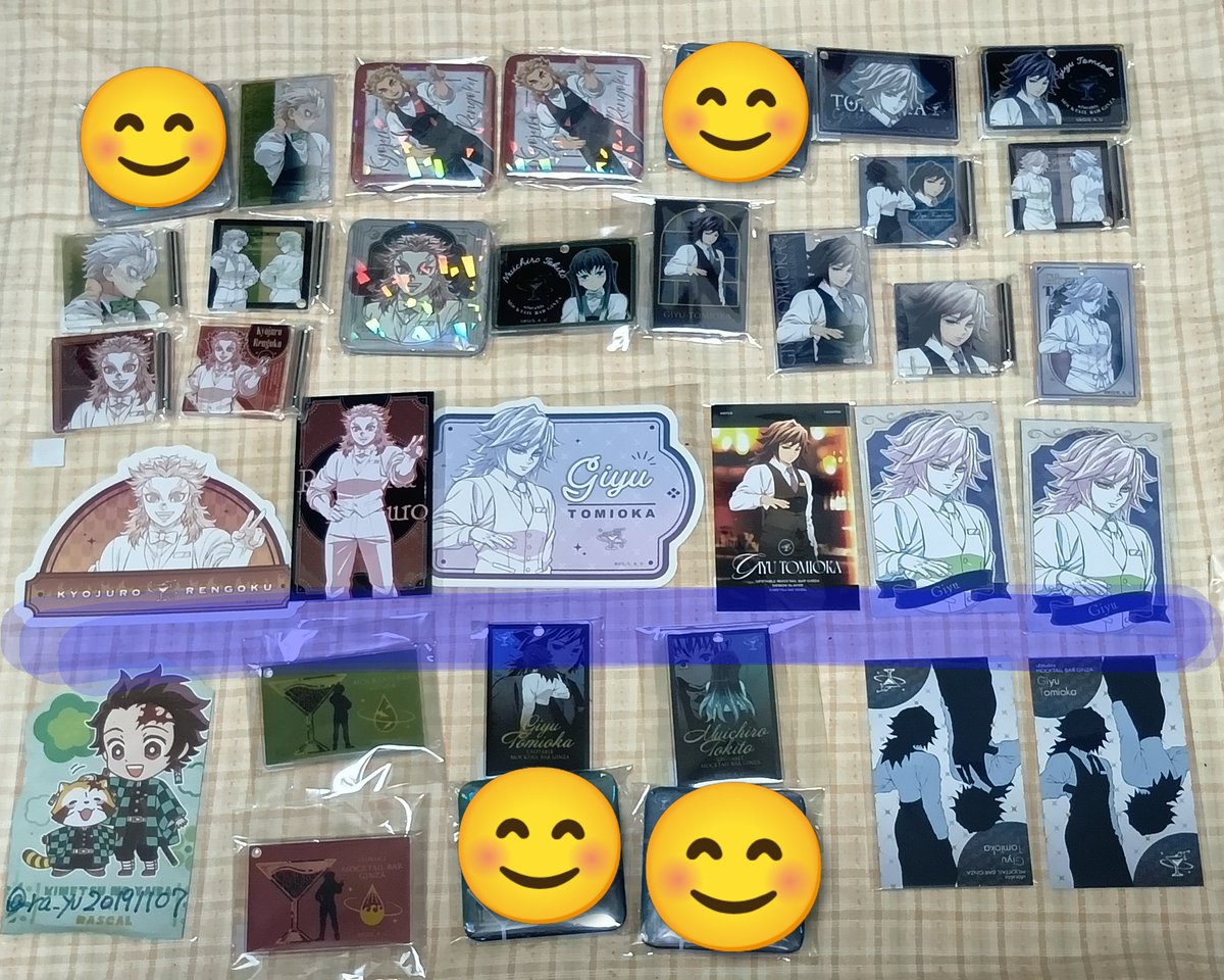 譲渡/交換緩募】鬼滅の刃 ufotable モクテル 缶バッジ カード アクリル