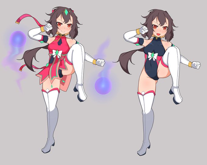 こういう感じの活発系な子ちゃんのビフォアフシチュください 何か武道家っぽいけど周囲の流星玉みたいなのを蹴ったり殴ったりして遠距離打撃してくる感じの流星の魔法少女... 