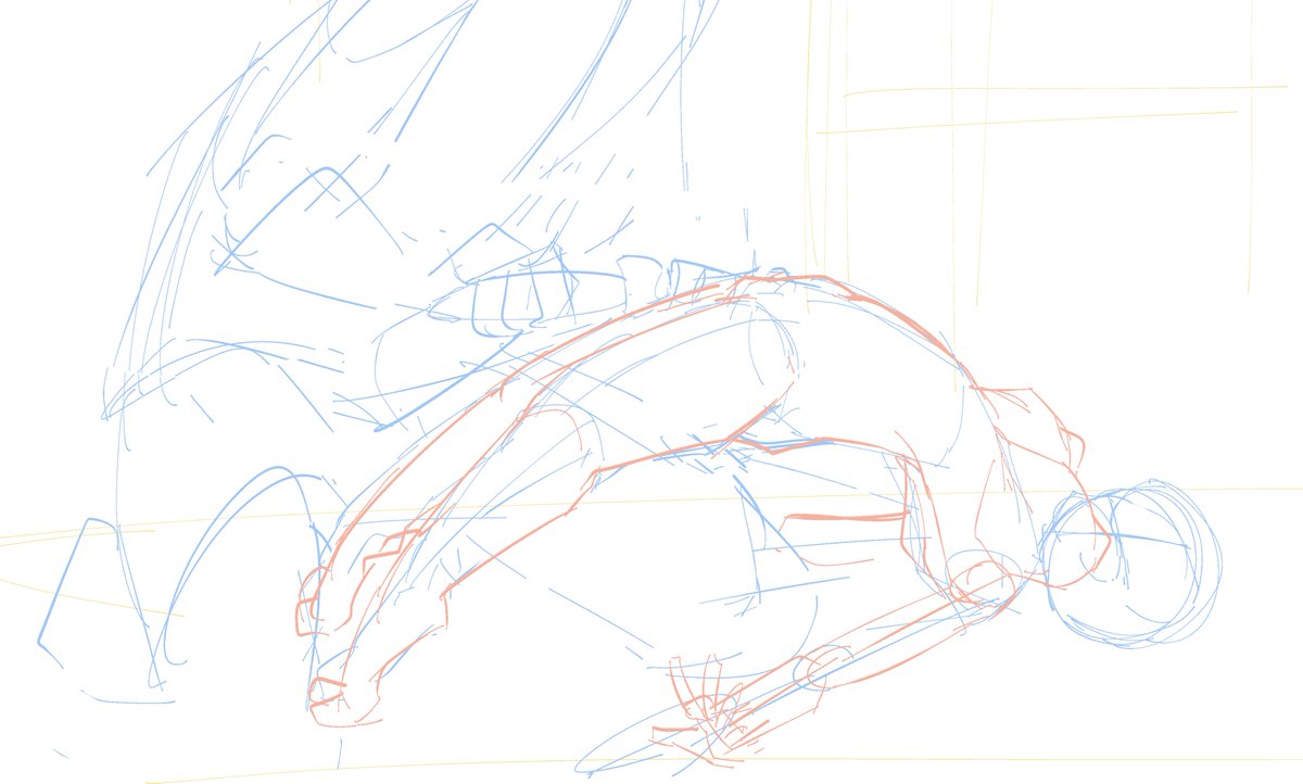 今日の支援サイト用エロ落書きのラフ 