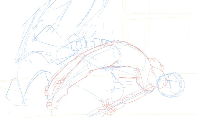 今日の支援サイト用エロ落書きのラフ 