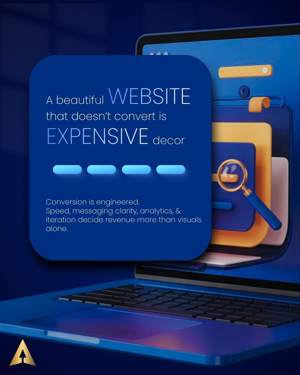 altiorainfotech's tweet photo. A beautiful website that doesn’t convert
is just expensive decor.
We don’t design for applause.
We design for speed, clarity, analytics, and revenue.

Because conversion isn’t luck—it’s engineered.
Connect with Us - https://t.co/MPiBsaDoaA 

#WebDesignThatWorks #ConversionFirst #AltioraInfotech