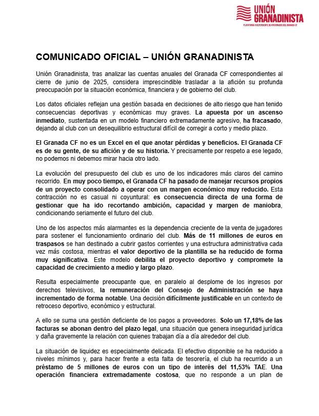 Unión Granadinista tweet media