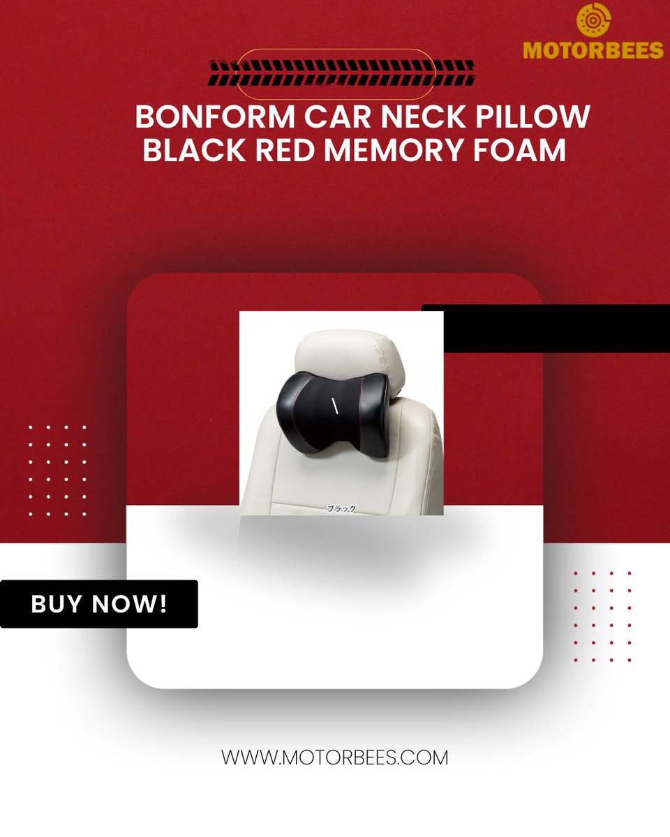 motorbees's tweet image. Bonform Car Neck Pillow Black Red Memory Foam

Say goodbye to neck strain! 🙌
Bonform Memory Foam Neck Pillow = smooth drives ahead 😎

👉 Grab yours at
motorbees.com/en/product/car…

#CarLife #TravelEssentials #MotorBees