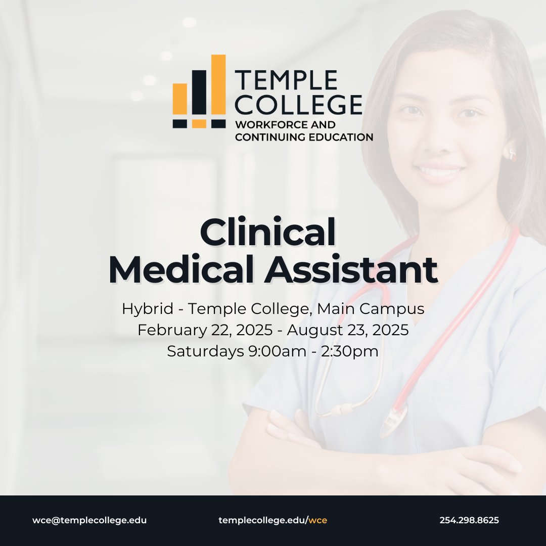 TCBCE's tweet photo. Prepare for a rewarding career in healthcare with our upcoming spring medical career courses. Regiser now! More information on each program below:
Phlebotomy: https://t.co/b2exNaLKUs
Pharamcy: https://t.co/SwBbtjfEF2
CMA: https://t.co/Eju7XxixdV
PCT: https://t.co/rjTaIOrz0Y https://t.co/JyYjvBJc7s