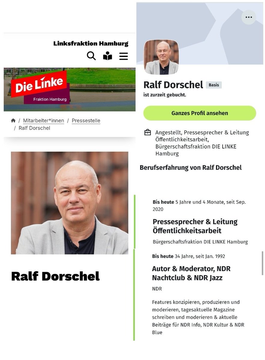 Ralf Dorschel schreibt und moderiert aktuelle Beiträge für NDR Info und NDR Kultur. Zeitgleich ist er Pressesprecher und Leiter der Öffentlichkeitsarbeit der
Bürgerschaftsfraktion DIE LINKE Hamburg. #OerrBlog