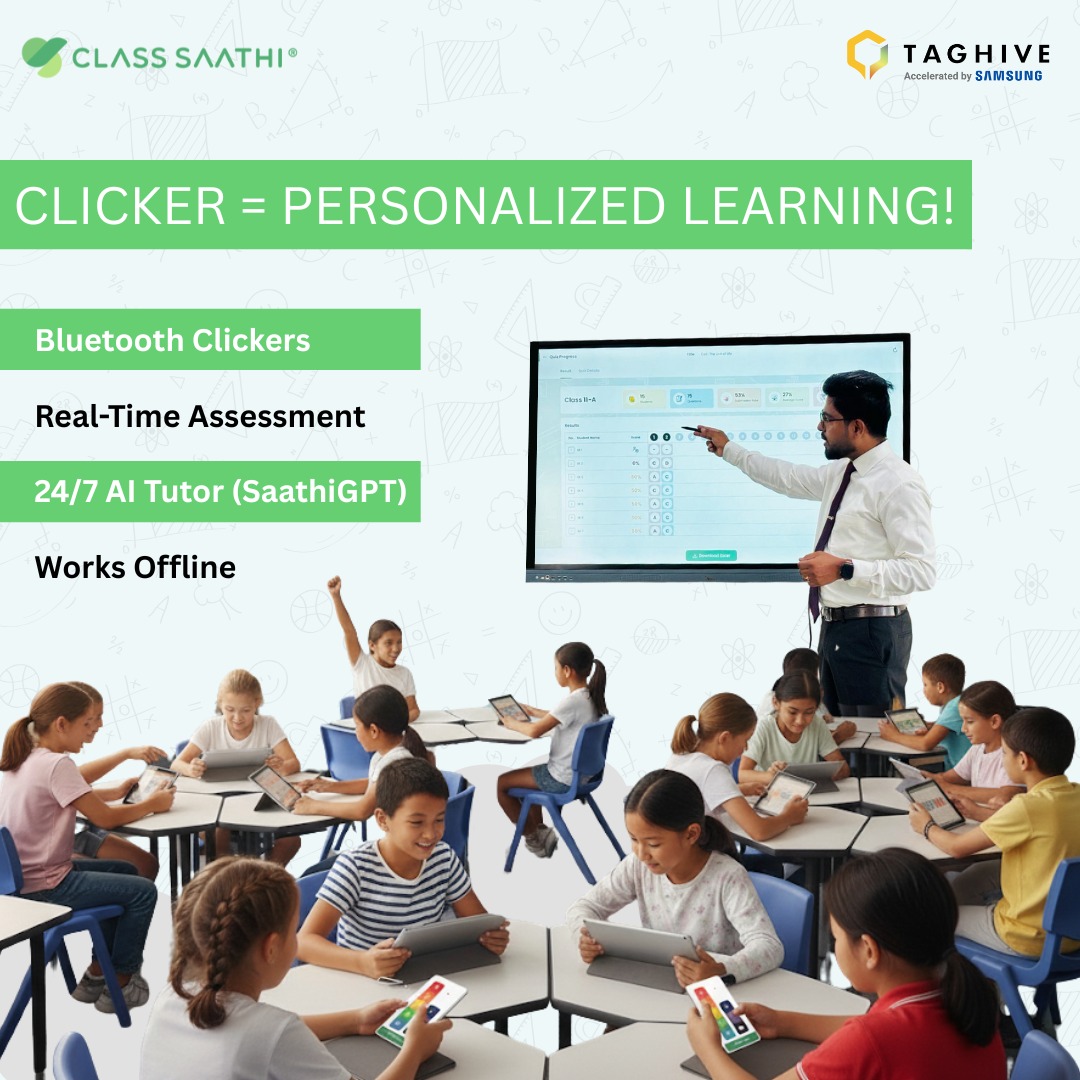 Transforming classrooms with real-time insights and personalized learning.

📞 Call Now: +91 7827231612

#EdTech #FutureOfEducation #TeacherSupport #LearningGaps #ClassSaathi