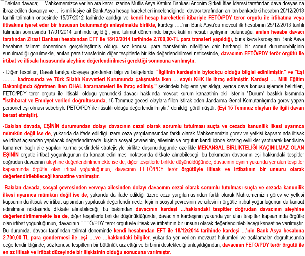 ufukyesil03's tweet photo. "Suçların Sülaleliği" İlkesinden Sonra Şimdi de "Mekansal Birliktelik İlkesi!"

⚖️Hakkında hiçbir somut suçlama bulunmamasına rağmen, "suçların sülaleliği" ilkesi uyarınca mesleğinden ihraç edilen bir kişinin açtığı davada; idare mahkemesinin verdiği karar Orta Çağ Engizisyonu'nu aratmayacak cinsten!

⚖️Davacının meslekte kalmasına ve dönmesine engel olan suçları! şunlardır;
📍Ziraat Bankası'ndaki hesabından, kardeşinin Bank Asya'daki hesabına 2.700 TL göndermek,
📍Eşi ve bir kardeşinin KHK ile  ihraç edilmesi, diğer kardeşinin Bylock kullanması.
📍Emniyet ve MİT'ten gelen istihbarat raporu. 

⚖️"Eşi ve kardeşlerinin durumu nasıl olur da davacı için ihraç sebebi sayılabilir; bu durum 'suç ve cezaların şahsiliği' ilkesine aykırı değil mi?" diyebilirsiniz. Mahkeme de bunu bildiğinden ve muhtemelen bu ilkenin ismi aklına gelmediğinden, sürekli olarak; "sosyal çevresinden ve/veya ailesinden dolayı davacının cezai olarak sorumlu tutulması suçta ve cezada kanunilik ilkesi uyarınca mümkün değil ise de" deyip durmuş. Ancak, bu saçmalığı irtibat ve iltisakla da izah edilemeyeceğini anlamış olacak ki, "suçların sülaleliği" yanında literatüre "mekansal birlikteliğin kaçınılmaz olması" diye yeni bir zırva eklemiş!

⚖️21. yüzyıl Türkiye’sinden, Orta Çağ Avrupa’sına rahmet okutan sıradan bir yargılama örneği... Burada birey olarak hiçbir öneminiz yok; bir eyleminizin olup olmamasının da bir değeri yok. Kurt, kuzuyu yemeyi kafasına koymuş bir kere! Önüne evrensel hukuk ilkeleri gibi "küçük" engeller çıksa da fark etmiyor; onun "irtibat-iltisak" ve "mekansal birliktelik" gibi kendince "daha evrensel" ilkeleri var! Nasıl olsa bugün verdikleri bu hukuksuz kararların hesabını soran kimse de yok! 

⚖️İşte bu kararlar, işlenen insanlığa karşı suçların en somut delili ve mahkemenin, hukuksuzluğa kılıf bulmak için kıvranması ve uydurma kavramlar icat etmesi de bu gerçeğin en açık göstergesidir.