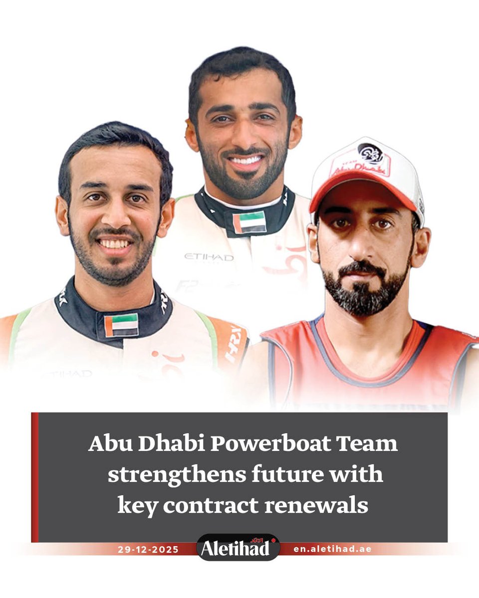 AletihadEn's tweet image. Abu Dhabi Powerboat Team strengthens future with key contract renewals 

Read more: link.aletihad.ae/JROL

#AletihadNewsCenter #UAE #powerboat