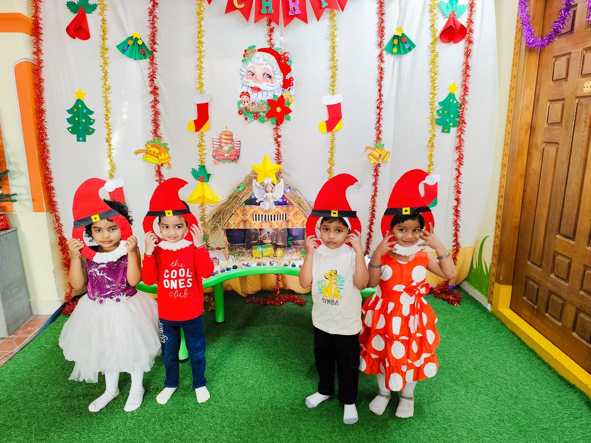 SpringboardInt's tweet photo. Christmas Celebrations at Springboard International School Pragathinagar

#springboardacademyschool #SBAS #Christmas #springboard #preschool #activities https://t.co/ogeCloNweb