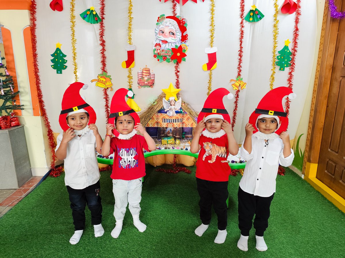 SpringboardInt's tweet photo. Christmas Celebrations at Springboard International School Pragathinagar

#springboardacademyschool #SBAS #Christmas #springboard #preschool #activities https://t.co/ogeCloNweb