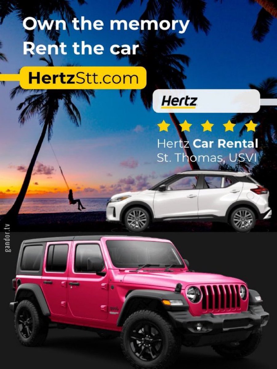 HertzStt's tweet photo. Own the memory! Rent the car! Hertz St. Thomas, US Virgin Islands is an independent, family-owned, premier, car rental agency. Book at https://t.co/s0WXL4wqPU 

#StThomas #USVI #Caribbean 
Shoutout to @DriveGreenVI @CoolestCarib https://t.co/3QIfVLUFzq