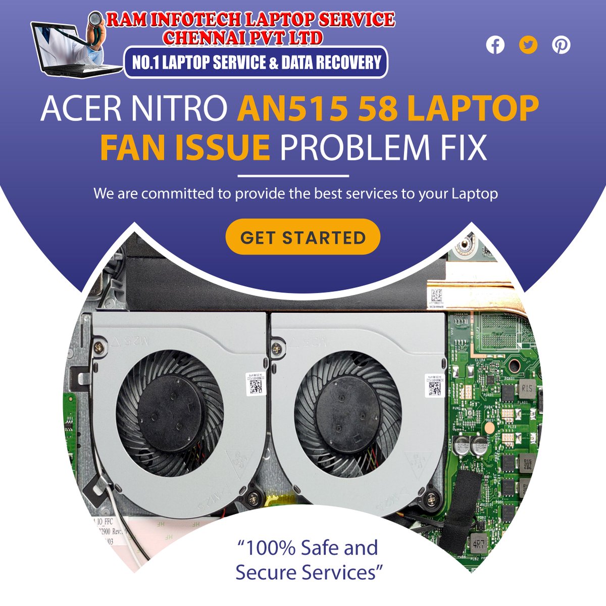 RRaminfotech's tweet photo. 🛠️ Experiencing fan issues with your ACER Nitro AN515-58 laptop? Don't let overheating slow you down! At Raminfotech Laptop Service Chennai Pvt Ltd in Villivakkam, our expert technicians provide quick and reliable fixes to keep your device running smoothly.   #ACER #villlivakkam https://t.co/0ow0oHK6uT
