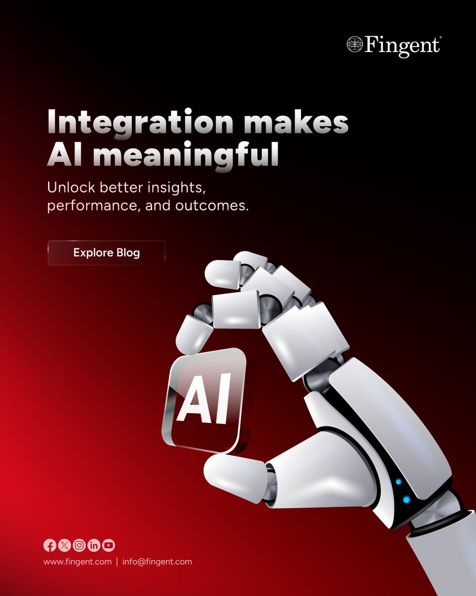 Standalone AI isn’t enough. Integration makes the difference.

👉 Read the blog →fingent.com/blog/intellige…

#AI #IntelligentSystems #EnterpriseTech #Innovation #Fingent