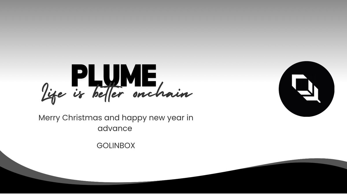 golinbox's tweet image. merry christmas to everyone building through the noise, and a happy new year in advance. 

this season is a reminder that the most meaningful progress often happens quietly, when teams stay focused on fundamentals, long-term vision, and real execution, plume has spent this year…