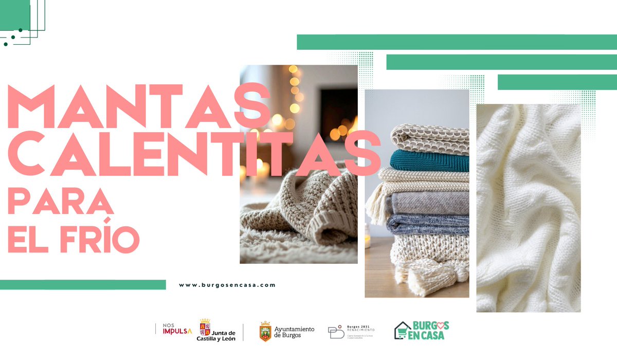 🧣 MANTAS CALENTITAS PARA EL FRÍO 🧣
El invierno se disfruta mejor arropado ❄️Mantas ideales para el sofá, la cama y las tardes de invierno en casa. 🧣❄️☕
👉 ¡Busca tu manta calentita!: burgosencasa.com
#Invierno #Hogar #Mantas #ComercioLocal #Burgos #Calorcito