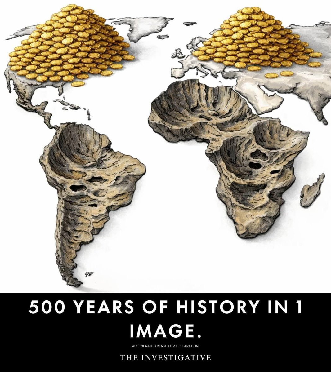 For centuries, countries in the Global North have extracted wealth from the Global South. This began with slavery and colonial rule and continues today through debt systems, unequal trade agreements, and large-scale resource extraction. Minerals, oil, timber, and food are taken