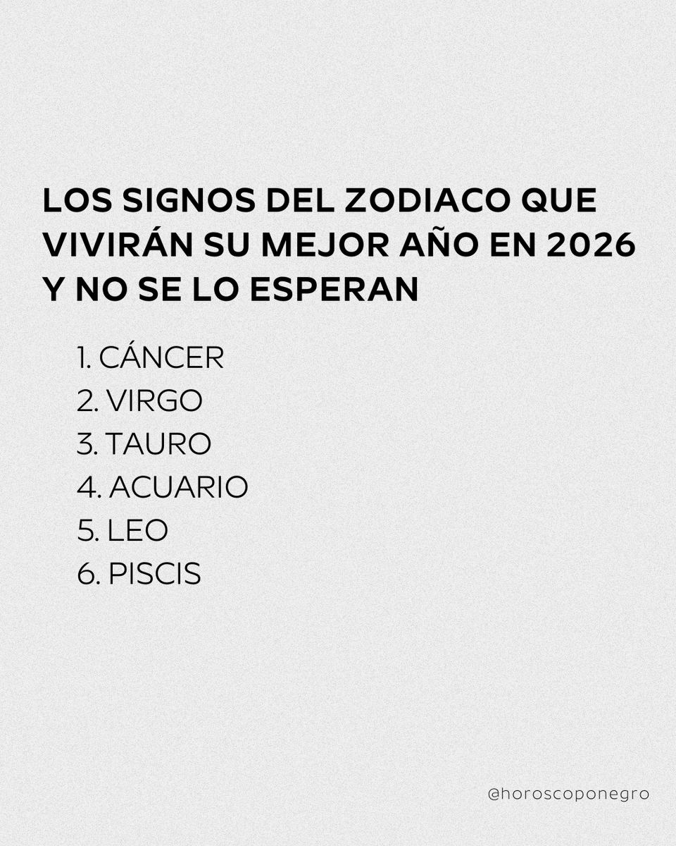 Estos son los signos que van a vivir su mejor año en 2026 🖤