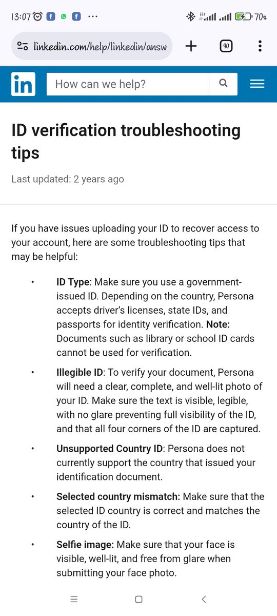 Cutetim007's tweet photo. @LinkedInHelp hi gooday, ive been trying to verify my ID to have my account unrestricted but i keep getting redirected to this page.. I need help lifting my restriction please. Thanks https://t.co/1rrLHYR0in