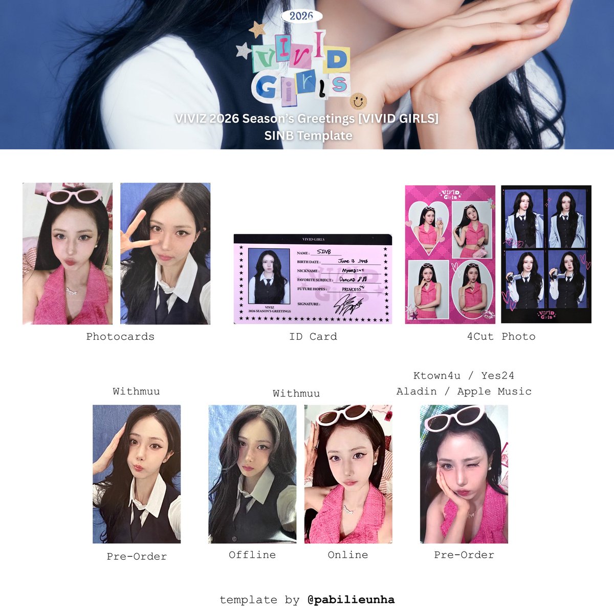 VIVIZ 2026 Season's Greetings [VIVID GIRLS] 🐰 EUNHA 🐱 SINB