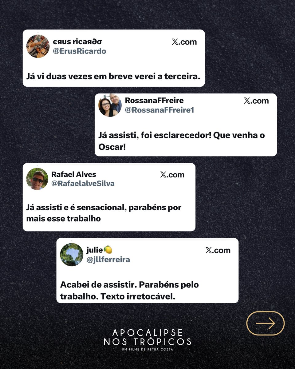 Você já assistiu ao filme Apocalipse nos Trópicos? Nosso documentário está disponível na Netflix. Estamos de olho no feedback de vocês! 🙌
#ApocalipseNosTropicos