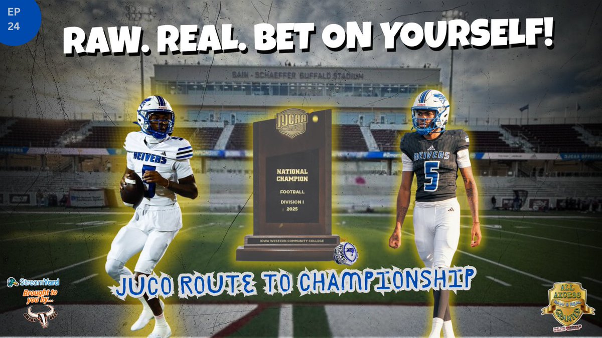This Sunday, Jan 4th at 7 PM LIVE, we go Raw &amp; Real with the #1 JUCO QB in the nation &amp; NJCAA National Champion <a href="/ReiverFootball/">IWCC Reiver Football</a> <a href="/Ma1achiMarshall/">Malachi Marshall</a> as he breaks down the #JUCOroute, belief, and betting on yourself when others might doubt.

📍 LIVE on X, Facebook, &amp;