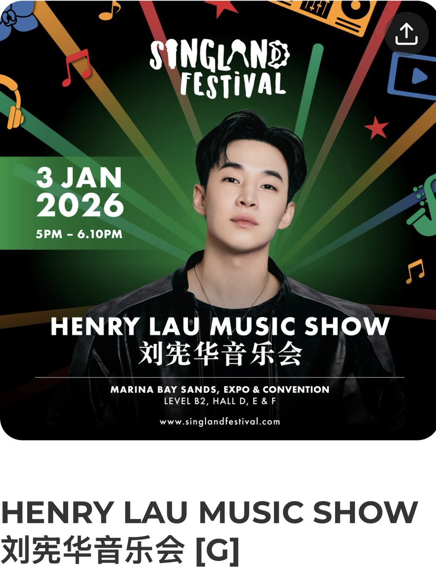 Strings_SG's tweet photo. #Henry is getting us all excited once again!
D-5! who’s in singapore?!?

Cr: Henry’s IG
Tickets🔗 https://t.co/jmwTVzkvFy
#HenryLau #헨리 #刘宪华 #Singapore #singlandfestival #sg60 #MySinglandVibe #marinabaysands @henrylau89 @SinglandFest https://t.co/JhIvK7WkOn