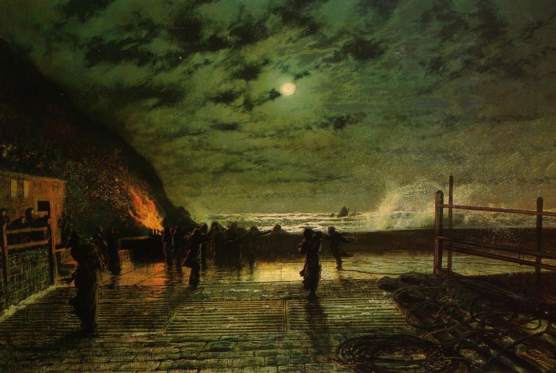 artistgrimshaw's tweet image. In Peril (The Harbour Flare) #artbots #grimshaw