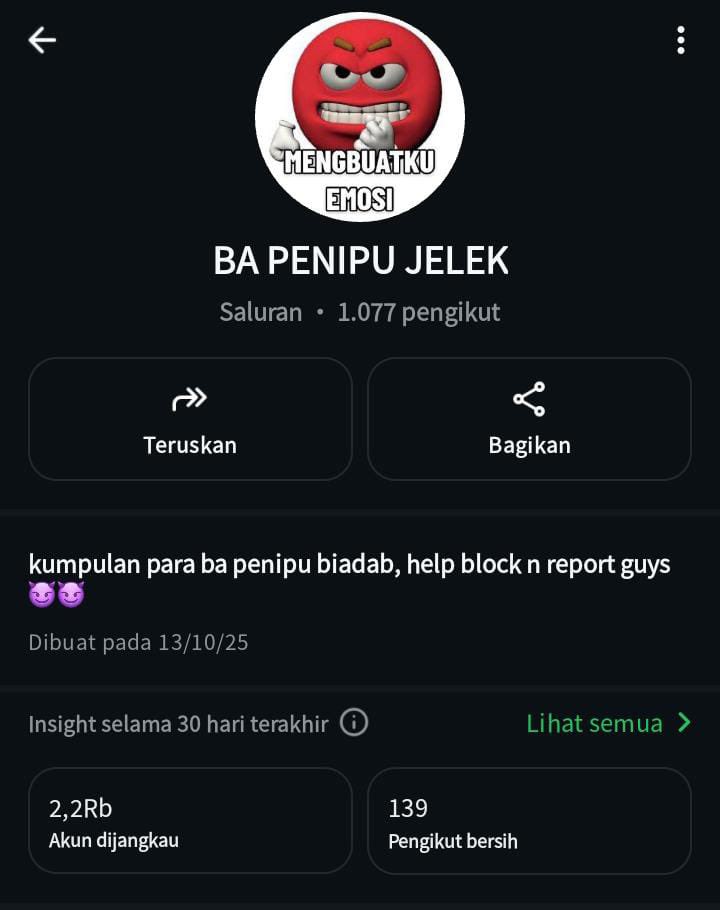 help rt donk maniez!
hy para ba ayo fuluw syenel ku untuk mengetahui info terupdate ttg penipu &amp; rude buyer 🐈 yg mw lapor jg bisa yah ke wa di bio! <3 
#zonauang