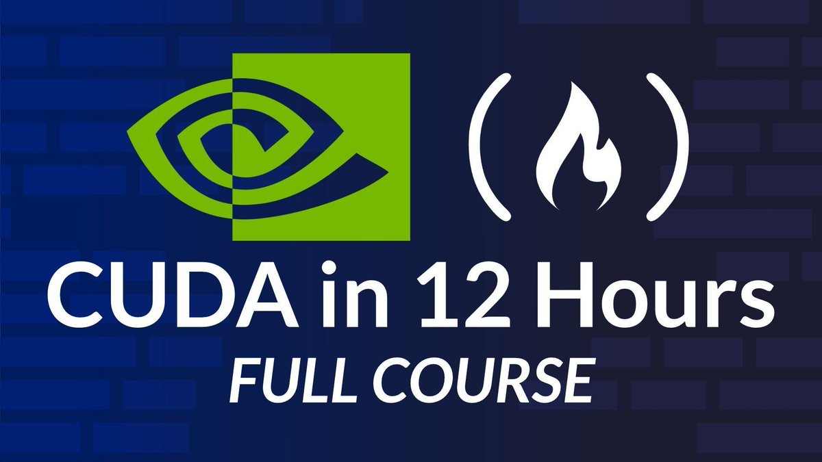 Just came across a CUDA course that’s worth more than most CS degrees 😮‍💨

It’s 12 hours long, completely free, and finally explains GPUs the way engineers wish they were taught.

No fluff. No “just use this library.”
You actually build the same MLP trainer four times:

→ PyTorch