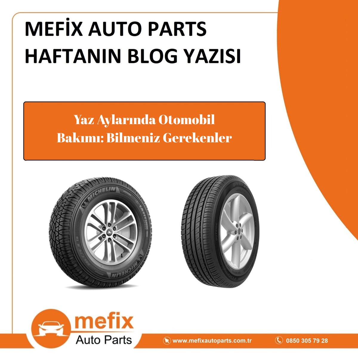Yaz sıcağında düzenli bakım, aracınızın ömrünü uzatır ve yakıt tüketimini dengeler. Zamanında yapılan kontroller ise hem güvenliği artırır hem de sürüş keyfini korur.

📌 Blog yazımızı okuyunuz..

👉 mefixautoparts.com.tr/blog/icerik/ya…