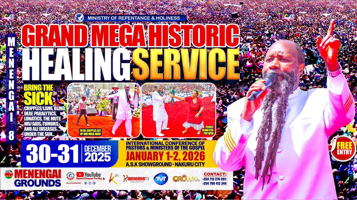 RepentNC's tweet image. For the LORD is good and HIS love endures forever; HIS faithfulness continues through all generations. Psalm 100:5
#MenengaiPrelude