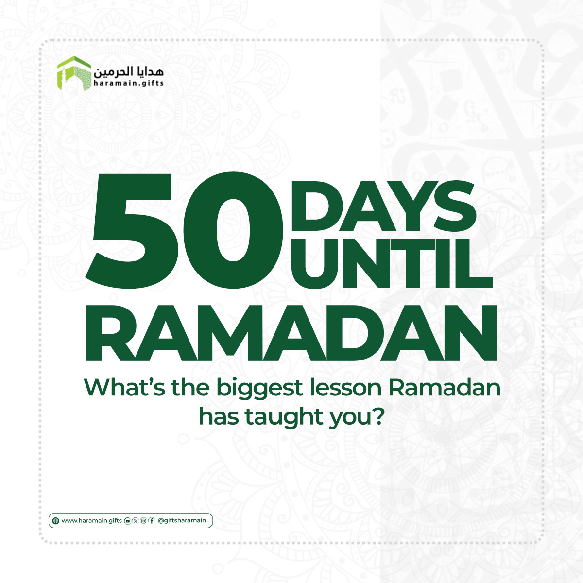 giftsharamain's tweet photo. Looking back before moving forward.
Ramadan teaches patience, gratitude, and compassion.
Lessons that stay with us long after the month ends.
#50DaysToRamadan #RamadanCountdown #RamadanLessons #FaithInAction #HaramainGifts #SpiritualReflection #JourneyOfFaith https://t.co/T568vvGfk7