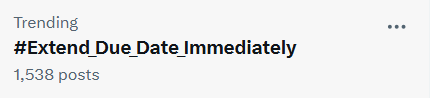 Hashtag is Trending In India for Extension of .....

1. MCA Annual Filling 
2. Revised &amp; Belated Returns 
3. GSTR-9 &amp; 9C

Keep Tweeting with #Extend_Due_Date_Immediately 

 &amp; Tag <a href="/MCA21India/">Ministry of Corporate Affairs</a> <a href="/IncomeTaxIndia/">Income Tax India</a> &amp; <a href="/cbic_india/">CBIC</a> 

They will surely Listen Our Voice