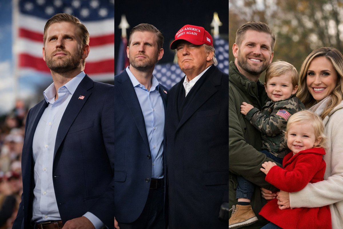 Eric Trump is the backbone of America First. 🇺🇸🦅 Relentless. Loyal.  Fearless. He fights for family, faith, and freedom—no noise, just RESULTS.  ❤️ if you stand with Eric Trump. #EricTrump #AmericaFirst
