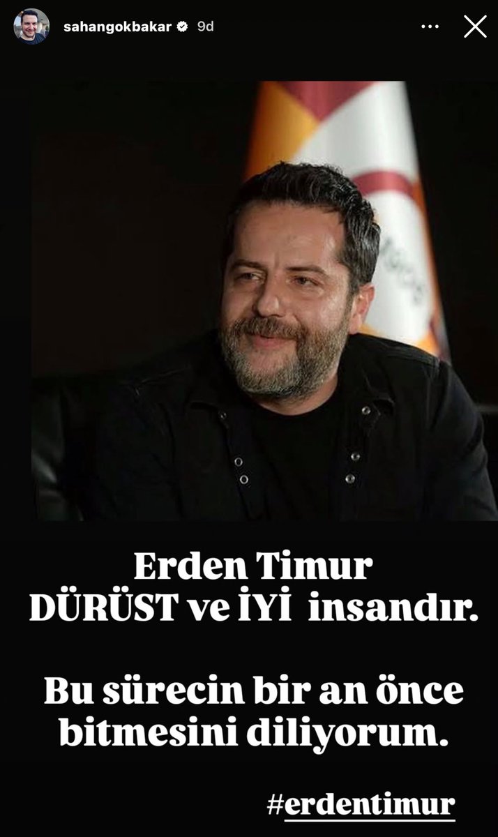 Şahan Gökbakar: "Erden Timur, dürüst ve iyi insandır. Bu sürecin bir an önce bitmesini diliyorum."