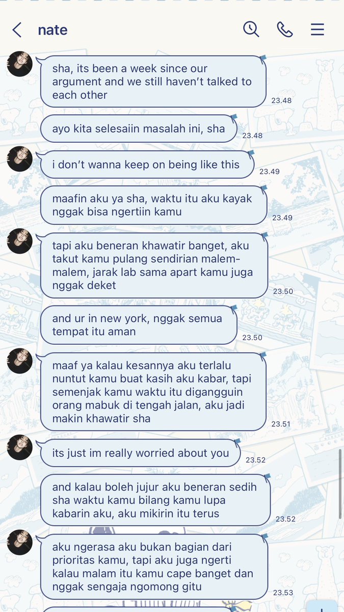 facesofclar's tweet image. how to deal with an argument is by communicating.