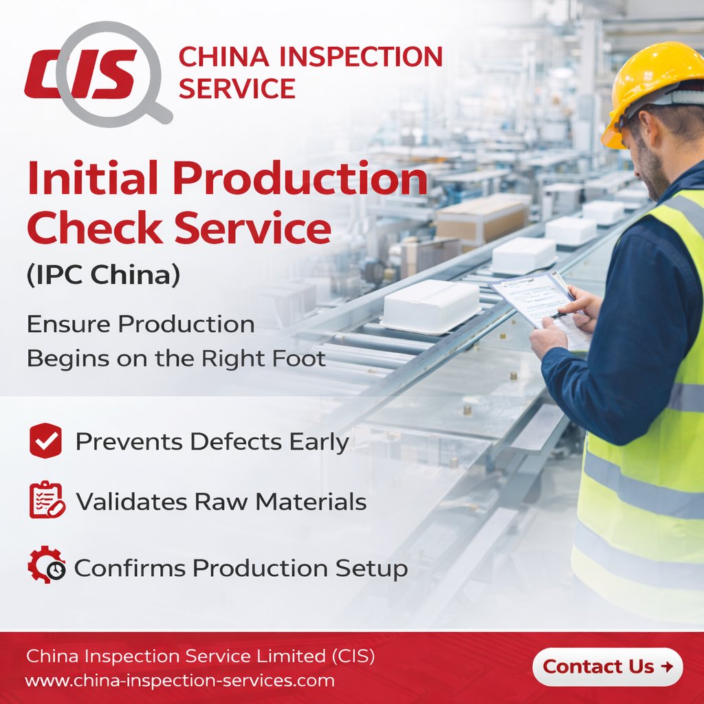 china_inspector's tweet image. Starting production in China? Don’t leave quality to chance. Our Initial Production Check Service (IPC China) ensures your manufacturing begins right—verifying materials, processes, and standards from day one.

#IPCChina #InitialProductionCheck #CISinspection