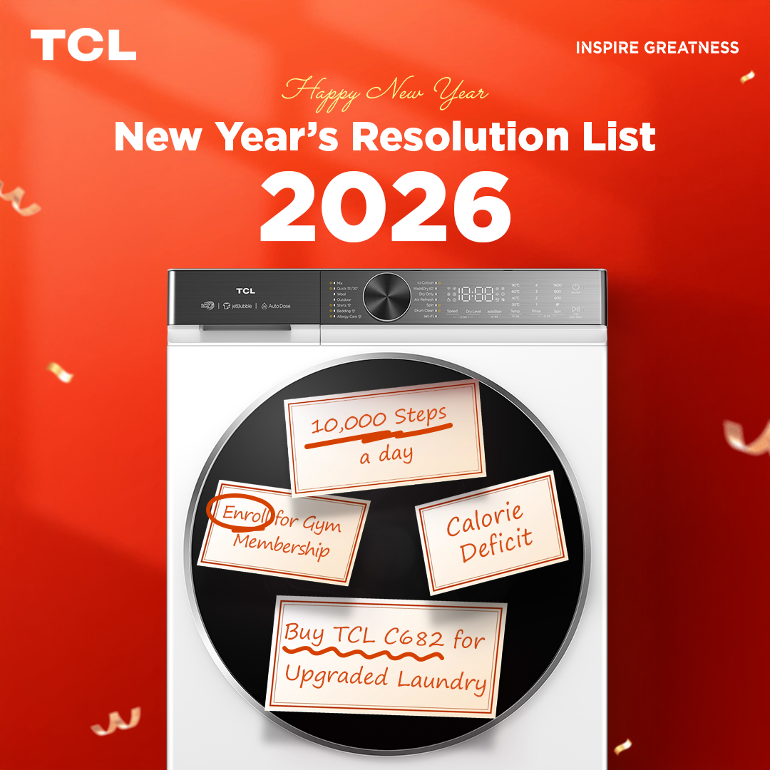 ghana_tcl's tweet photo. 3 days till we welcome 2026! Time to write down those resolutions and commit to achieving them in the year ahead. I’m sharing mine, what’s yours? Surely the last one is non-negotiable
#TCLSmartClean #TCLSupremeCare #TCLSuperDrum #TCLC682 #TCLInspireGreatness #TCLGhana https://t.co/rm2zXrREUq